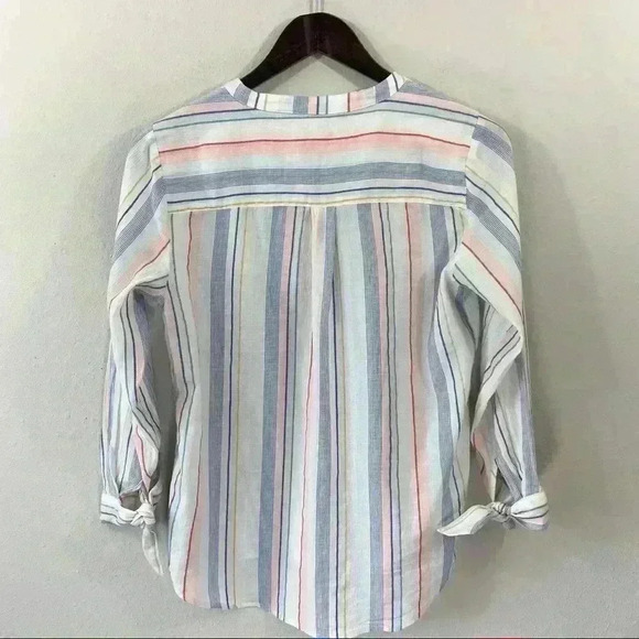 J. Crew Mercantile colorful stripe shirt - Picture 4 of 5